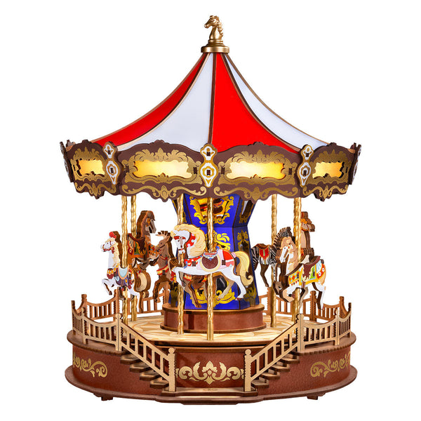 Gallopers: Wooden Carousel Music Box Kit, 265 Pieces
