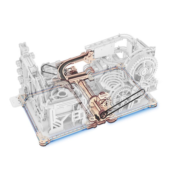 Track Connector for Marble Runs: Track Maze City, assembled