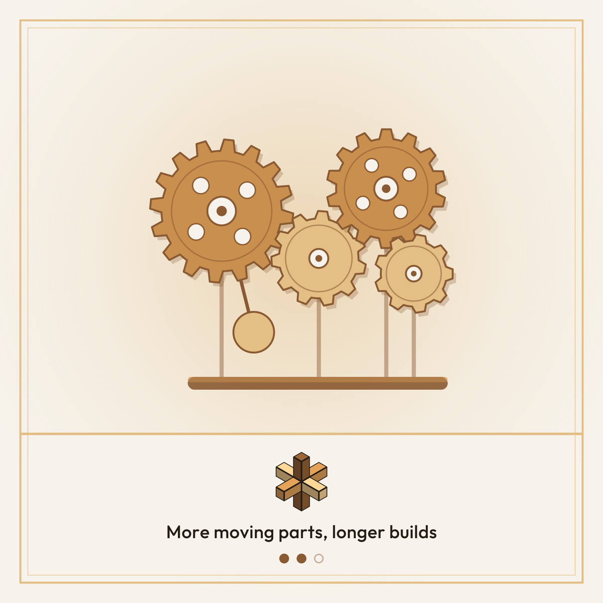 Intermediate wooden model kits — more moving parts and a longer build