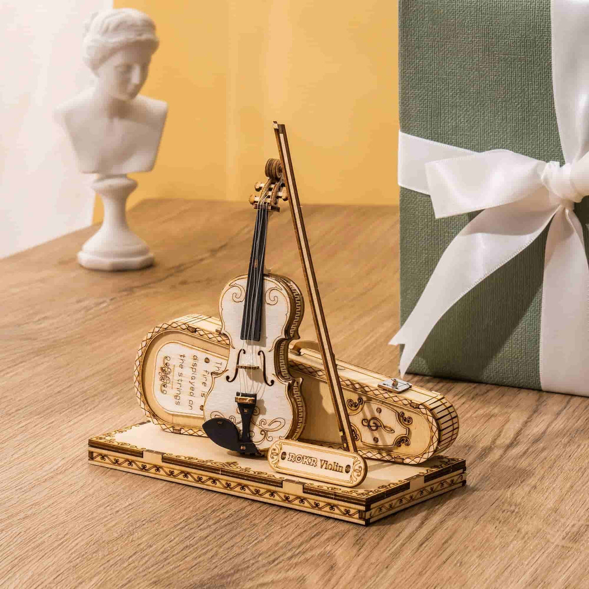 Nocturne: Wooden Violin Model Kit, assembled, 62-piece kit