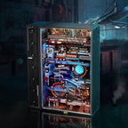 Terminus: Cyberpunk Marble Run Kit with LED, assembled: 130-piece kit