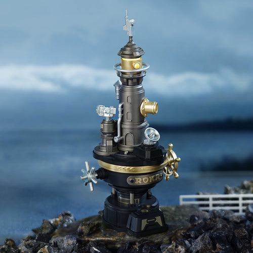 Landfall: Mechanical Lighthouse Model Kit, assembled: 60-piece kit