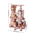 Wooden space shuttle orbiter with twin boosters and delta wings