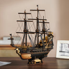 The Pirate's Fortune: 3D Wooden Ship Model Kit, 603 Pieces