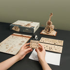 199 laser-cut parts on numbered sheets before assembly
