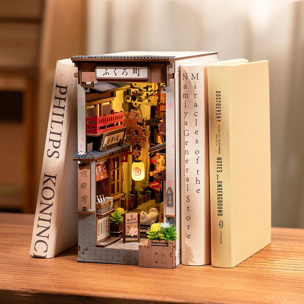 Yokocho: Japanese Alley Book Nook Kit with LED, 249 Pieces