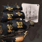 The Pirate's Fortune: 3D Wooden Ship Model Kit, 603 Pieces