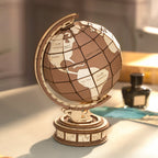 Orloj: Wooden Globe and Astronomical Clock Kit, assembled: 277-piece kit