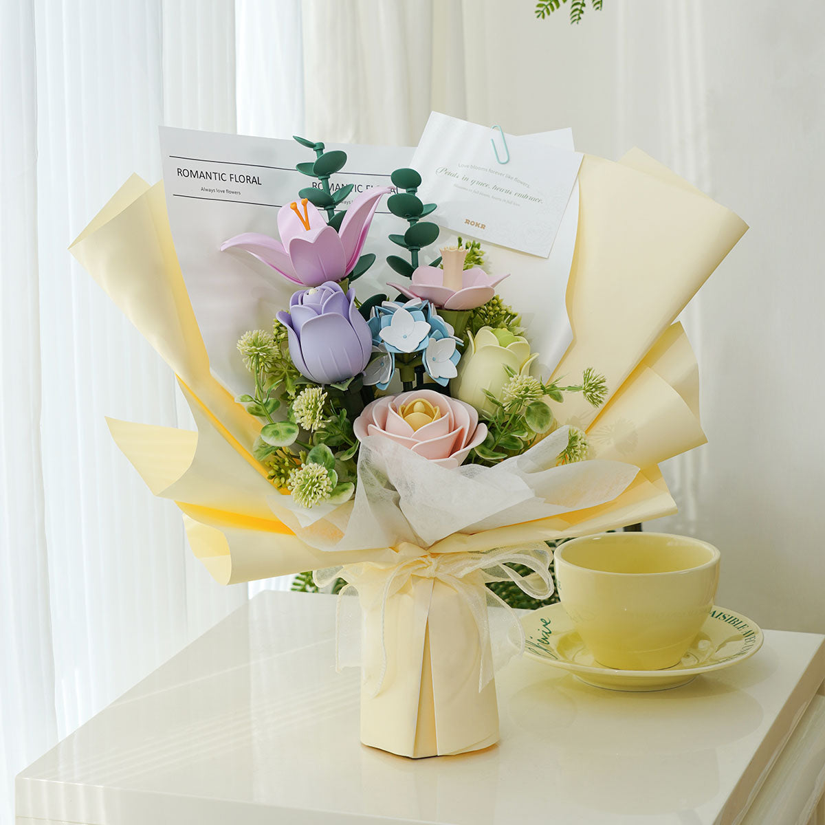 Ephemeral: Wooden Spring Bouquet Kit, assembled: 165-piece kit