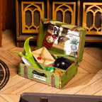 Potion jars and small library of the wizard's study