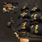 The Pirate's Fortune: 3D Wooden Ship Model Kit, 603 Pieces
