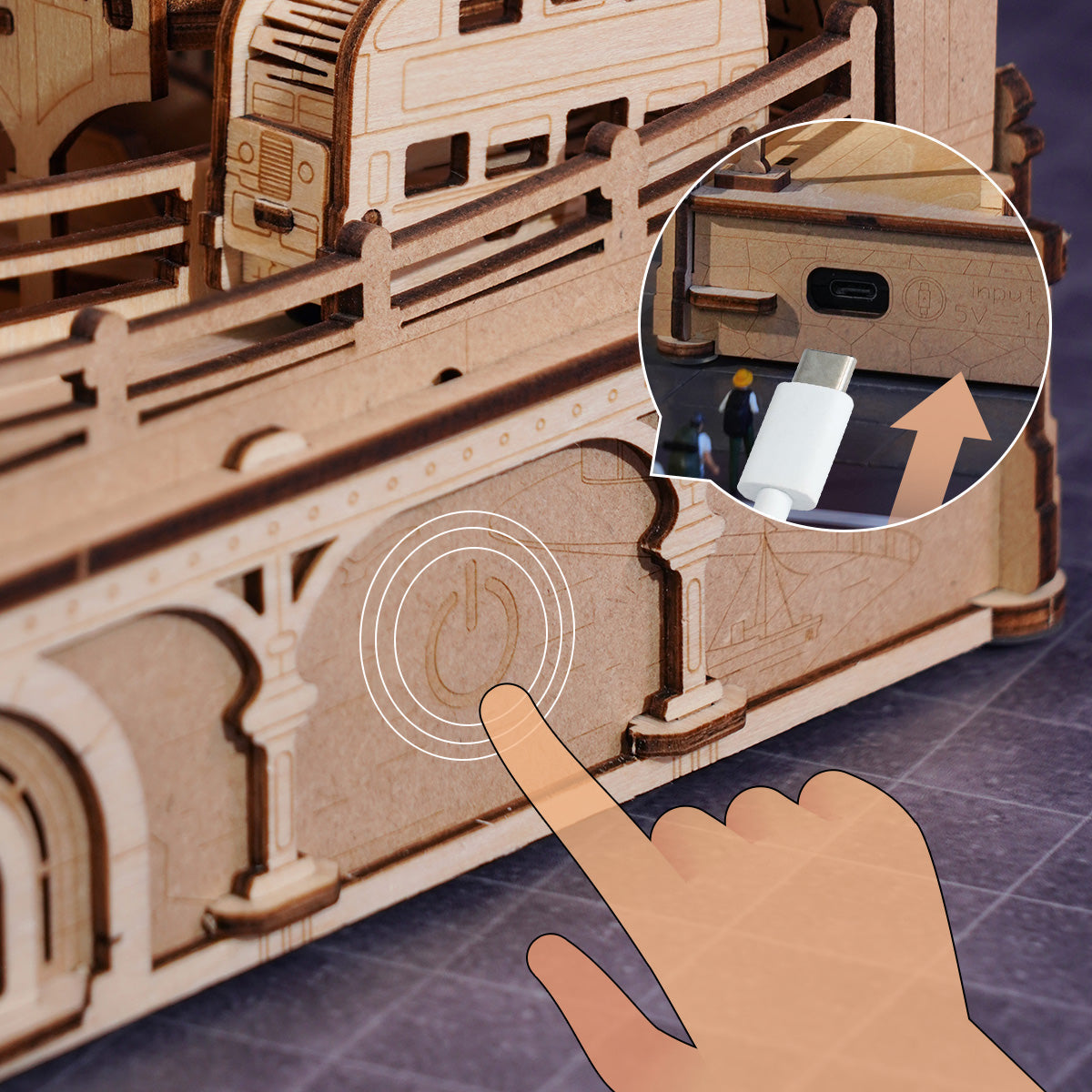 The London Circuit: Wooden Marble Run Kit with LED Lights, photo 5 of 8