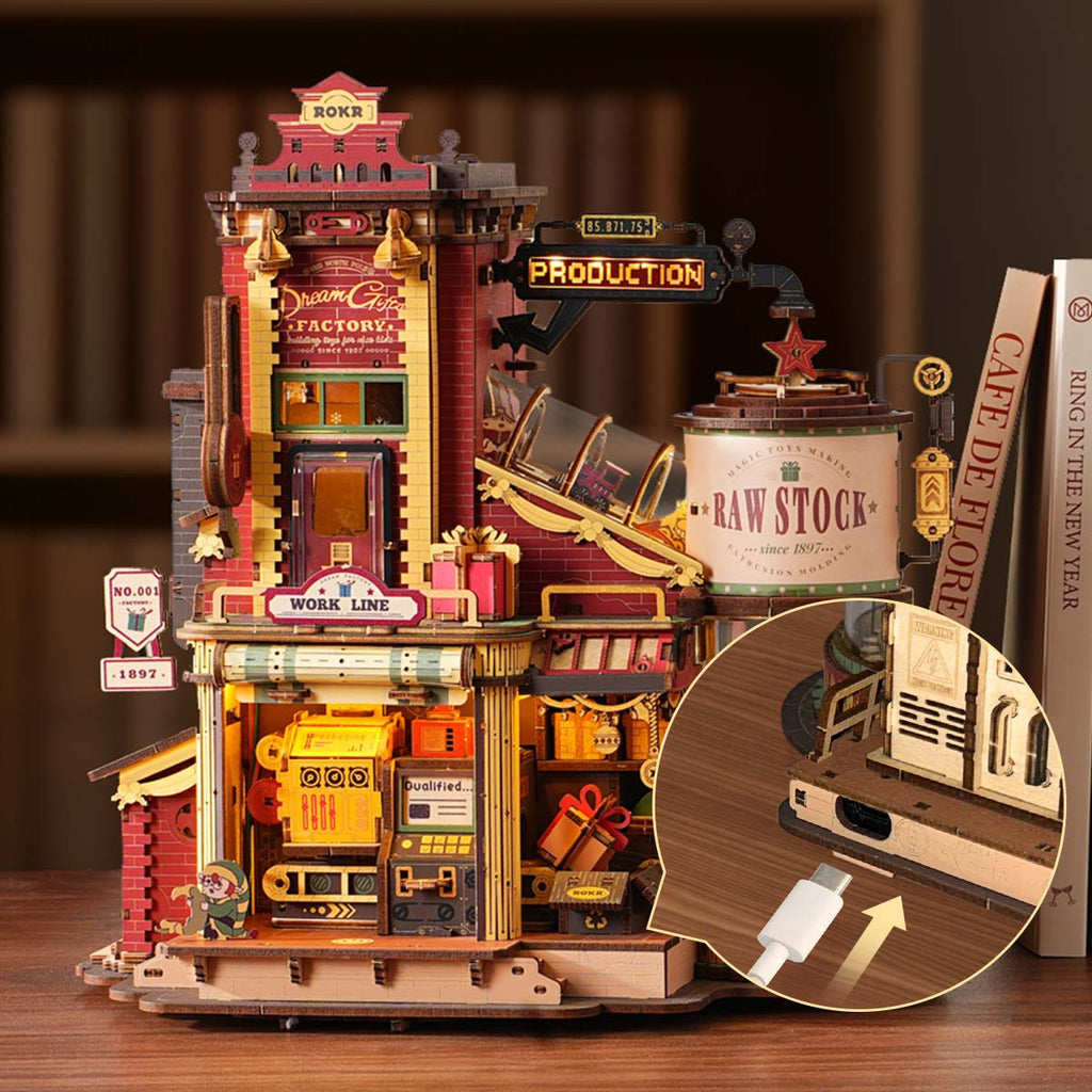 The Wonder Works: Wooden Music Box Kit, 449 Pieces