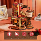 The Wonder Works: Wooden Music Box Kit, 449 Pieces