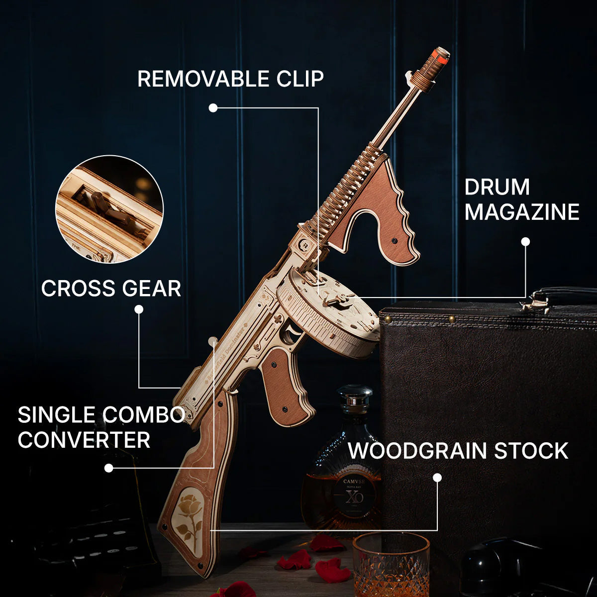 The Drum: Wooden Rubber Band Model Kit, photo 4 of 16