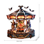 Carousel music box glowing in party light mode