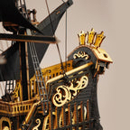 The Pirate's Fortune: 3D Wooden Ship Model Kit, 603 Pieces