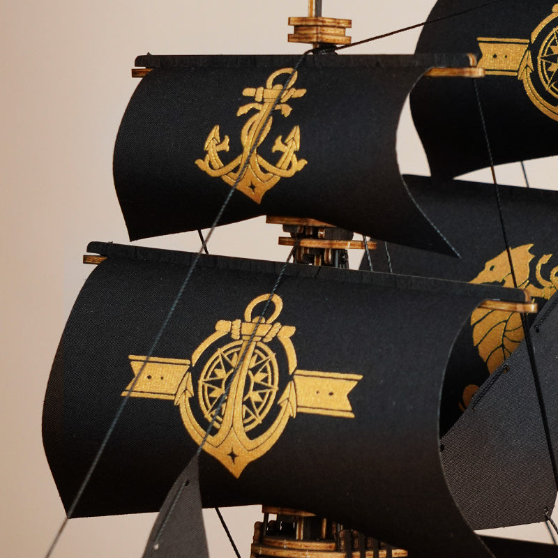 The Pirate's Fortune: 3D Wooden Ship Model Kit, 603 Pieces