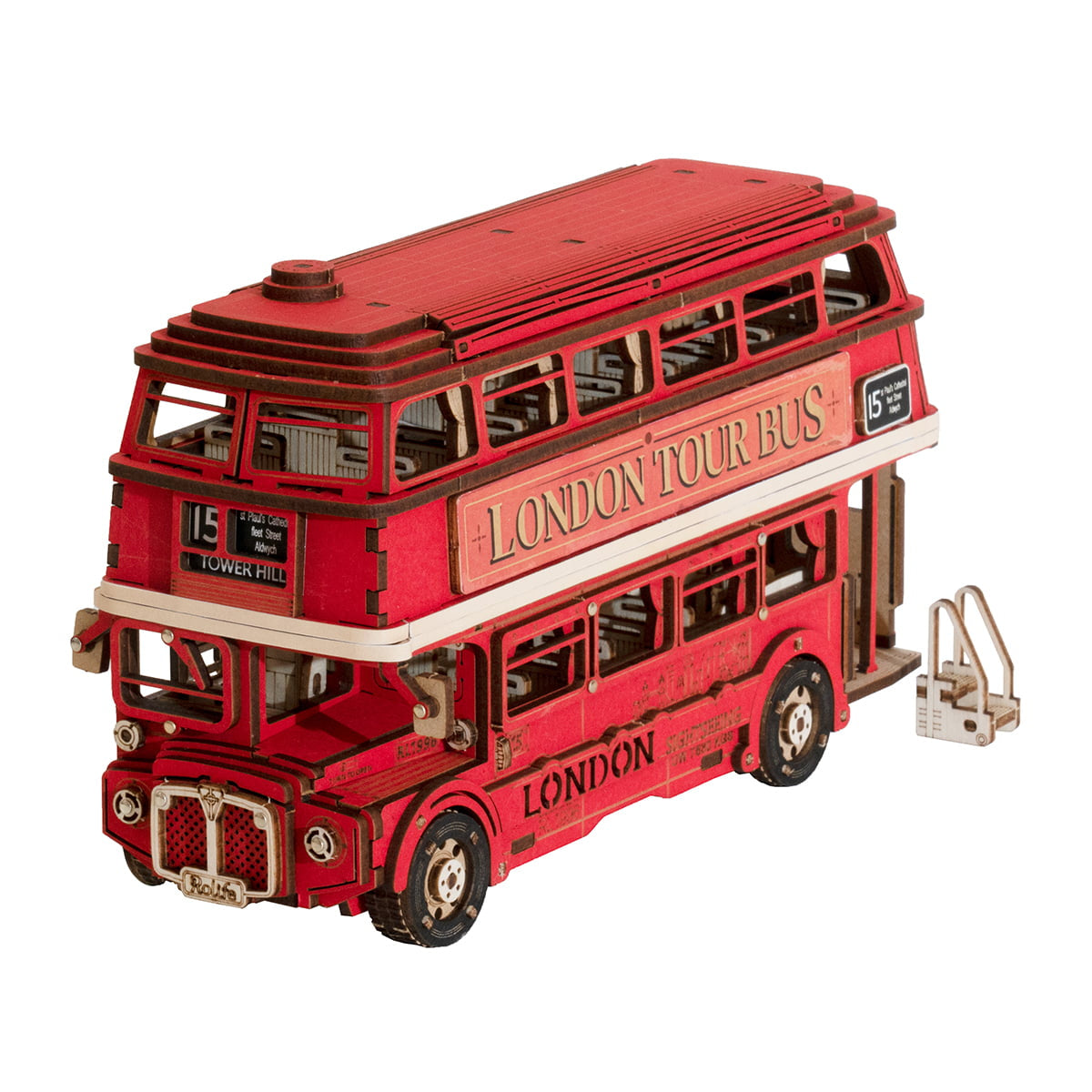 The Hop-On: London Bus Wooden Model Kit, photo 7 of 7
