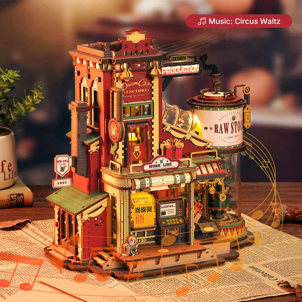 The Wonder Works: Wooden Music Box Kit, 449 Pieces