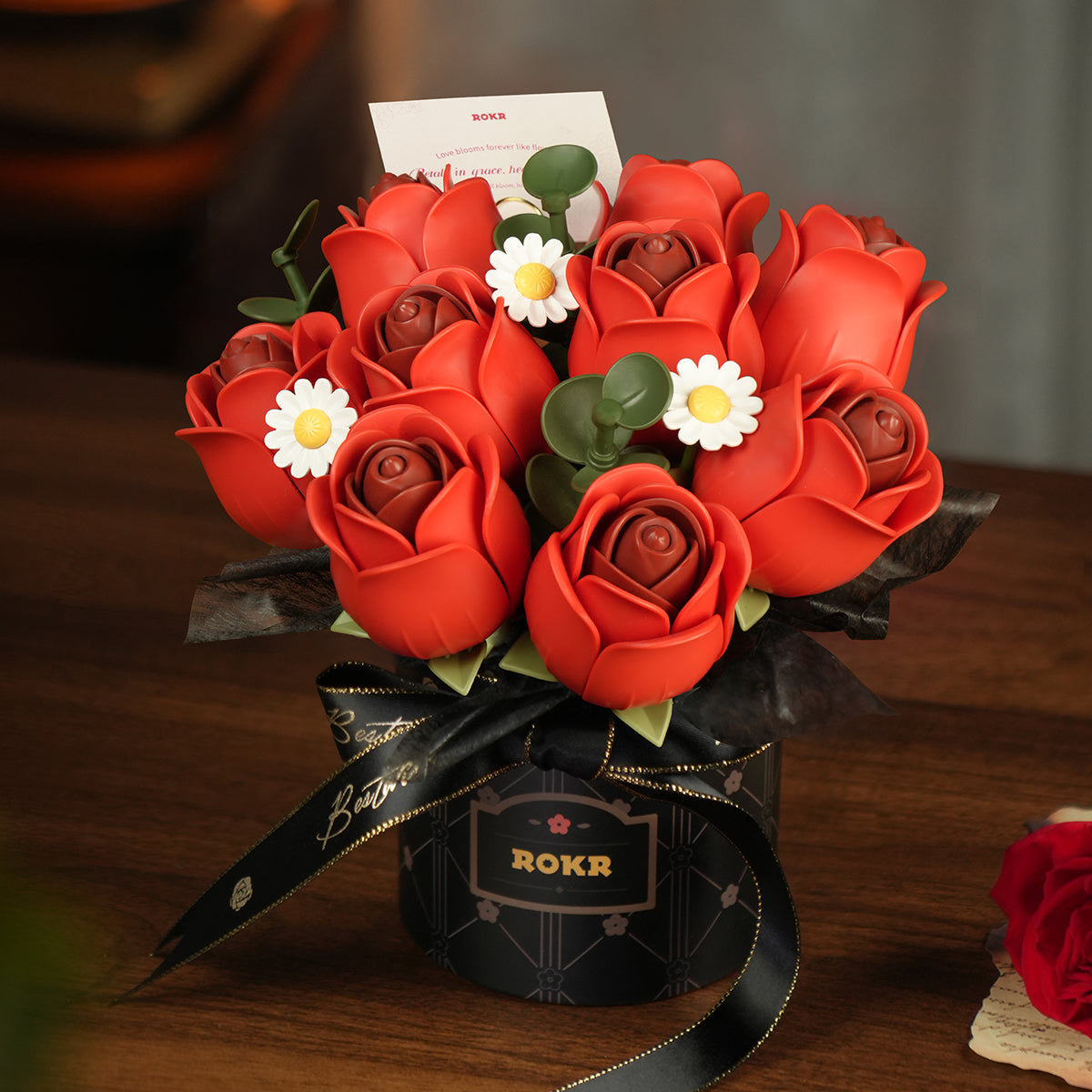 Nine Roses: Wooden Rose Bouquet Kit, photo 3 of 8